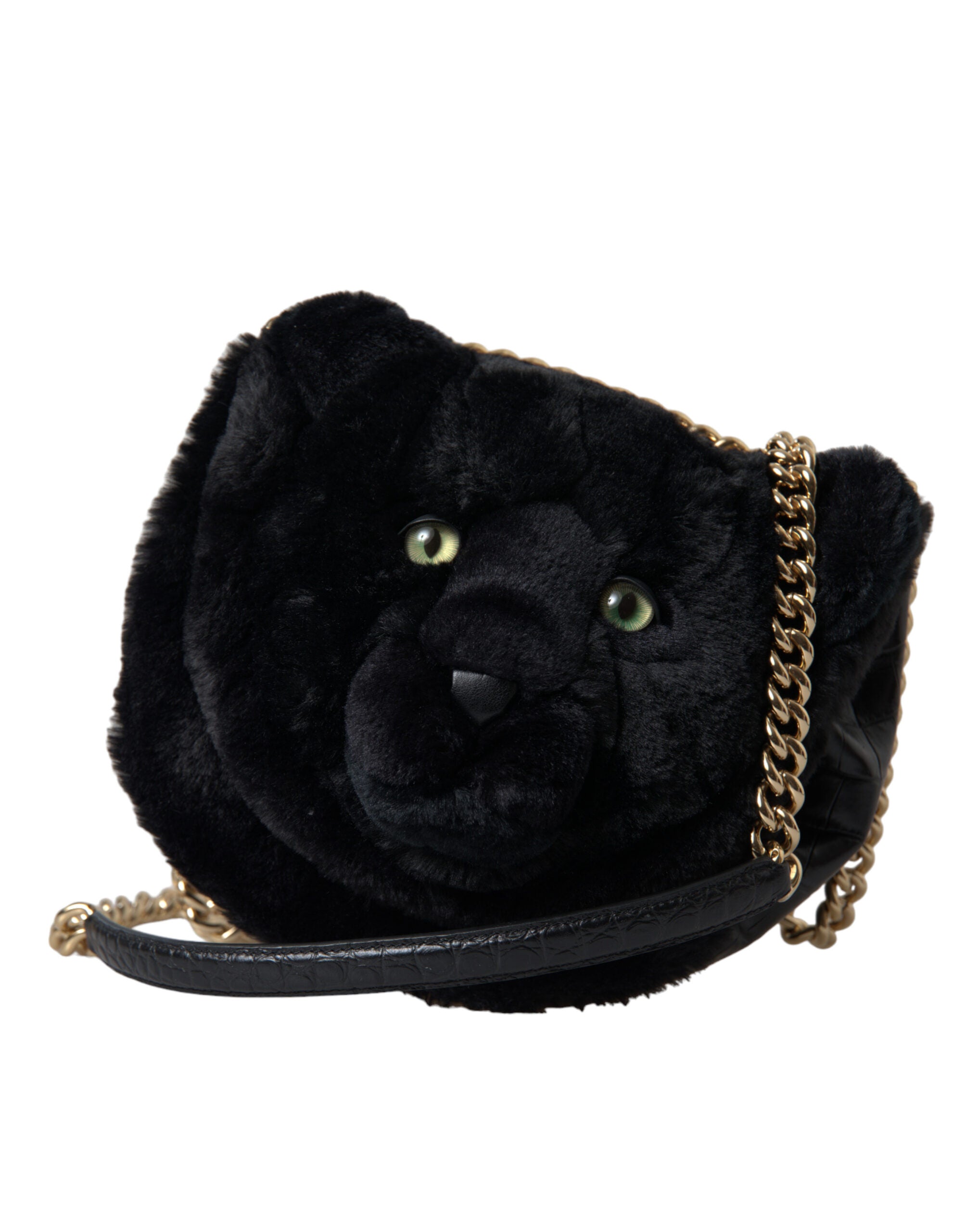Dolce & Gabbana Exquisite Crocodile Embossed Panther Shoulder Bag